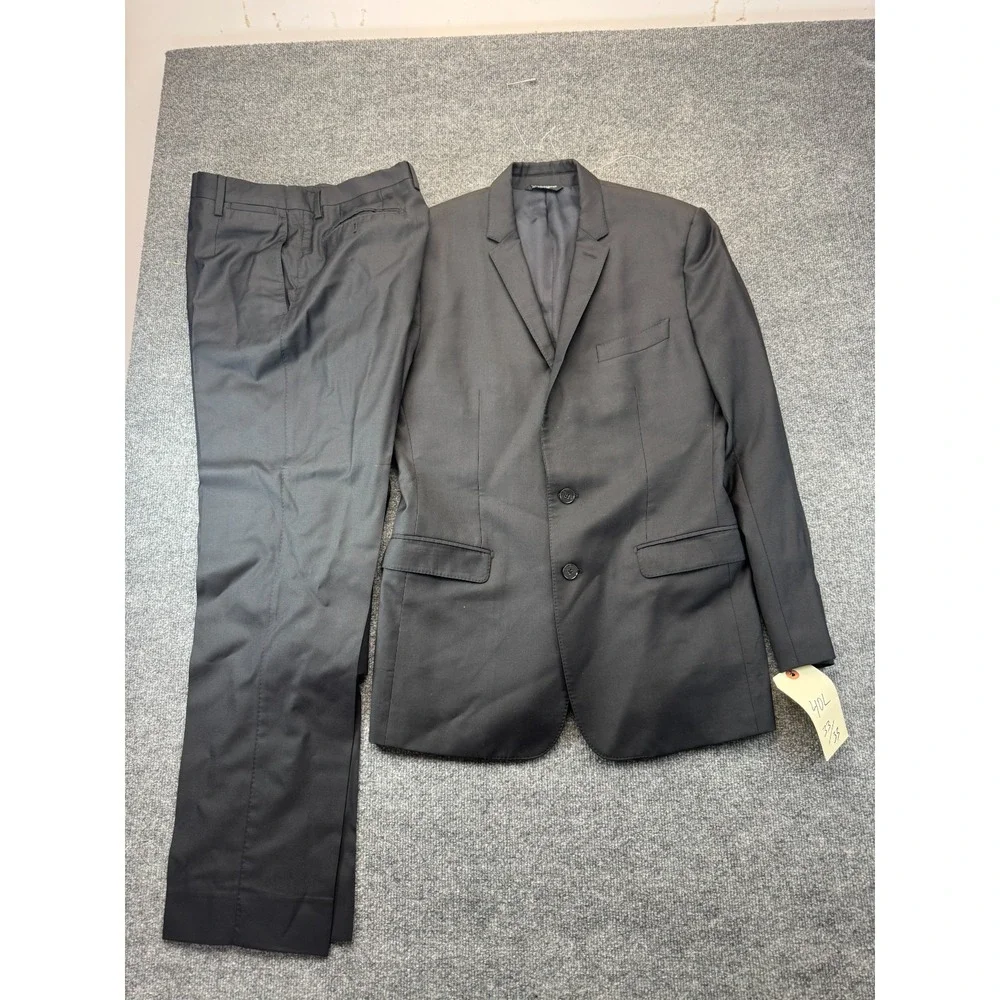 Dolce & Gabbana Martini Two-Piece Suit Set Blazer & Pants Mens 40L 33/33 Black
